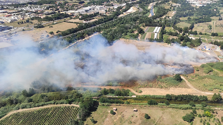 El primer gran incendi de l’estiu va cremar ahir a la vora de la Tet.