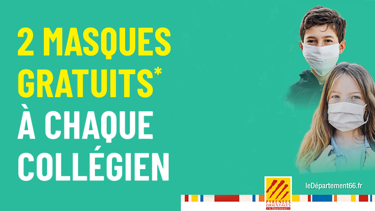 Consell departamental i Consell regional distribuiran mascaretes reutilitzables als col·legis i liceus