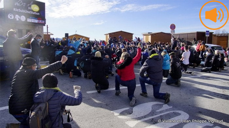 Nova manifestacio per demanar l'obertura de les estacions d'esquí de Catalunya Nord