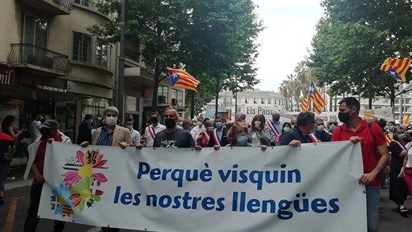 Entrevistes realitzades al curs de la manifestació per la defensa del català