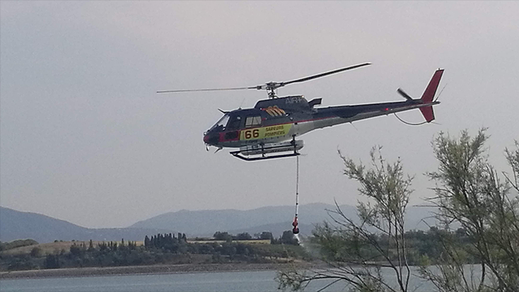 Un incendi ahir al sud de Perpinyà (informatiu).