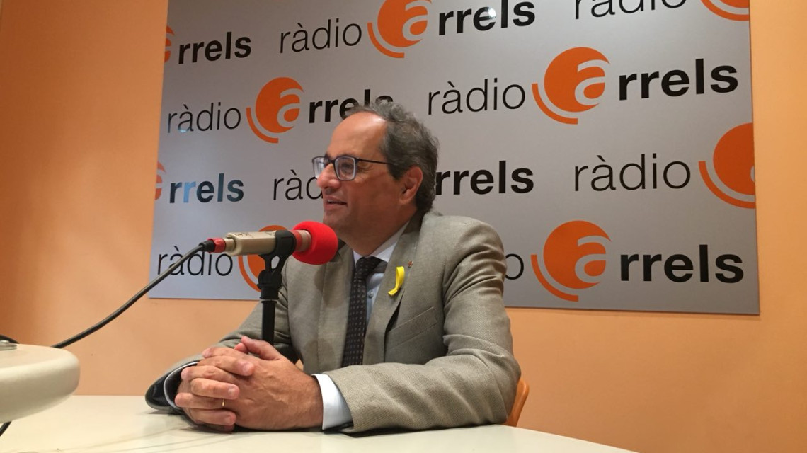 Joaquim Torra agreix la mobilització ciutadana i política de Catalunya Nord per la defensa dels presos polítics catalans.