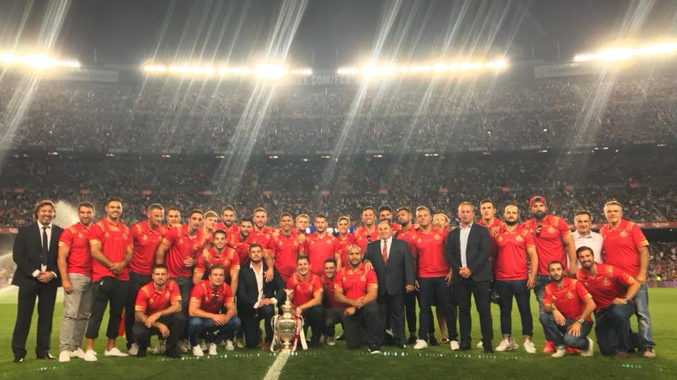 Els Dracs Catalans van presentar la Cup ahir al Camp Nou (Informatiu)