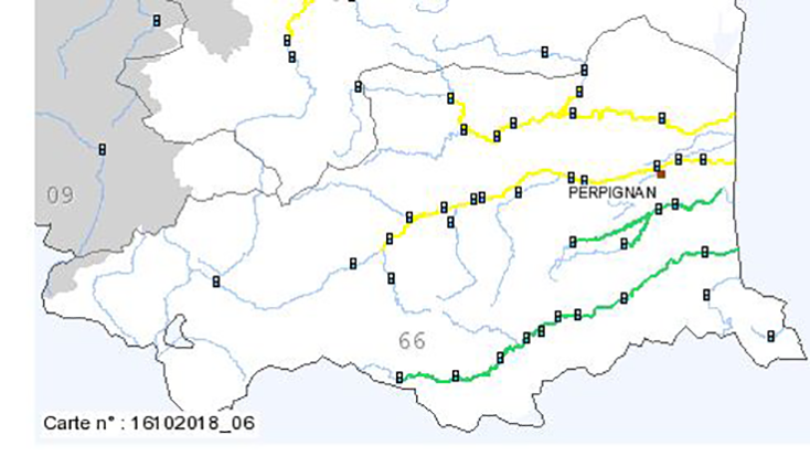 El cabal dels rius baixa a poc a poc a Catalunya Nord després de les fortes precipitacions (Informatiu)