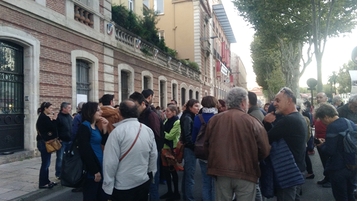 Manifestació a Perpinyà contra l’expulsió d’una família d’albanesos (Informatiu)