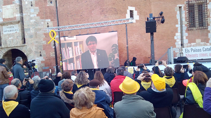 Carles Puigdemont agreix la solidaritat de Catalunya Nord (Vídeo)