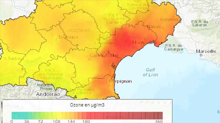 Contaminació màxima de l’aire avui i demà a Catalunya Nord