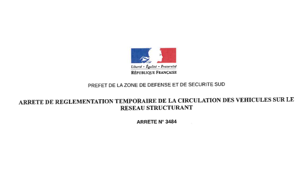 La prefectura de la zona de defensa i de seguretat del sud de l’estat francès talla oficialment l’autopista