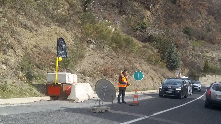 La carretera 116 reoberta amb dos trams amb circulació alternada