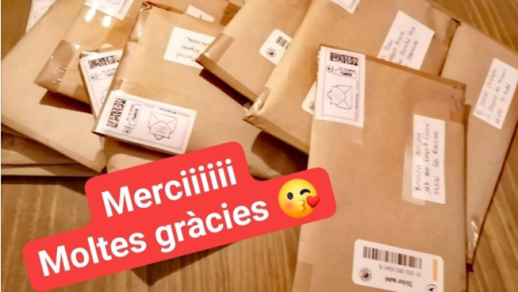 Foto que han compartit a les xarxes socials de paquets destinats als clients de Visca