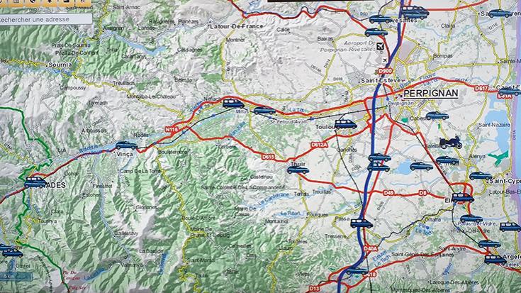 Mapa de controls de policia i de gendarmeria - dimarts 24 de març